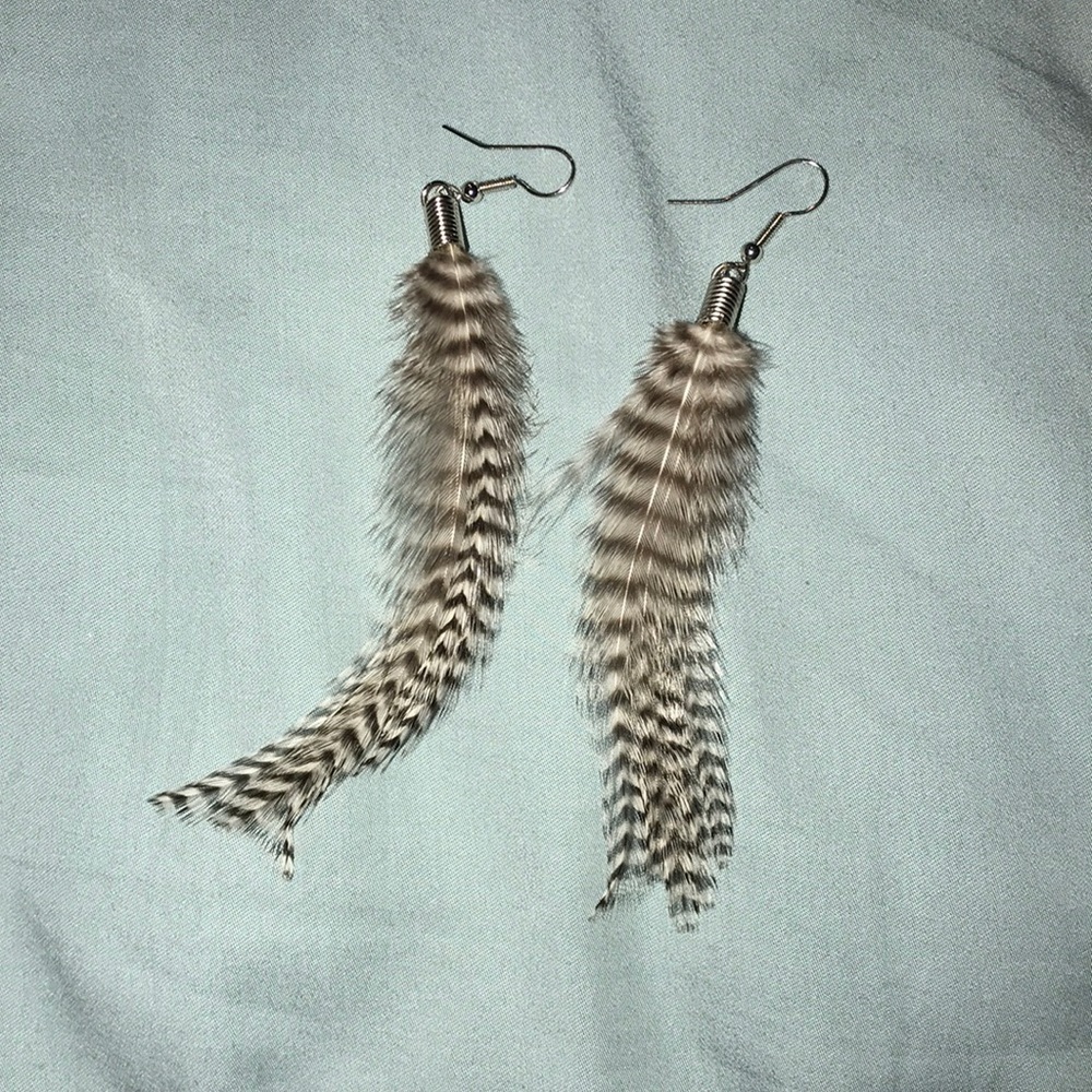 Feather earrings